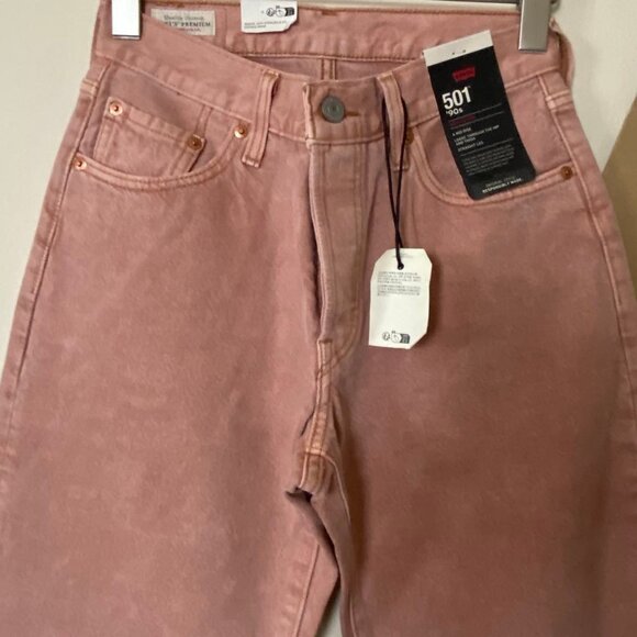 LEVI'S 501 '90s Women's Pink Jeans (Size: 24x32) NWT - Picture 6 of 11